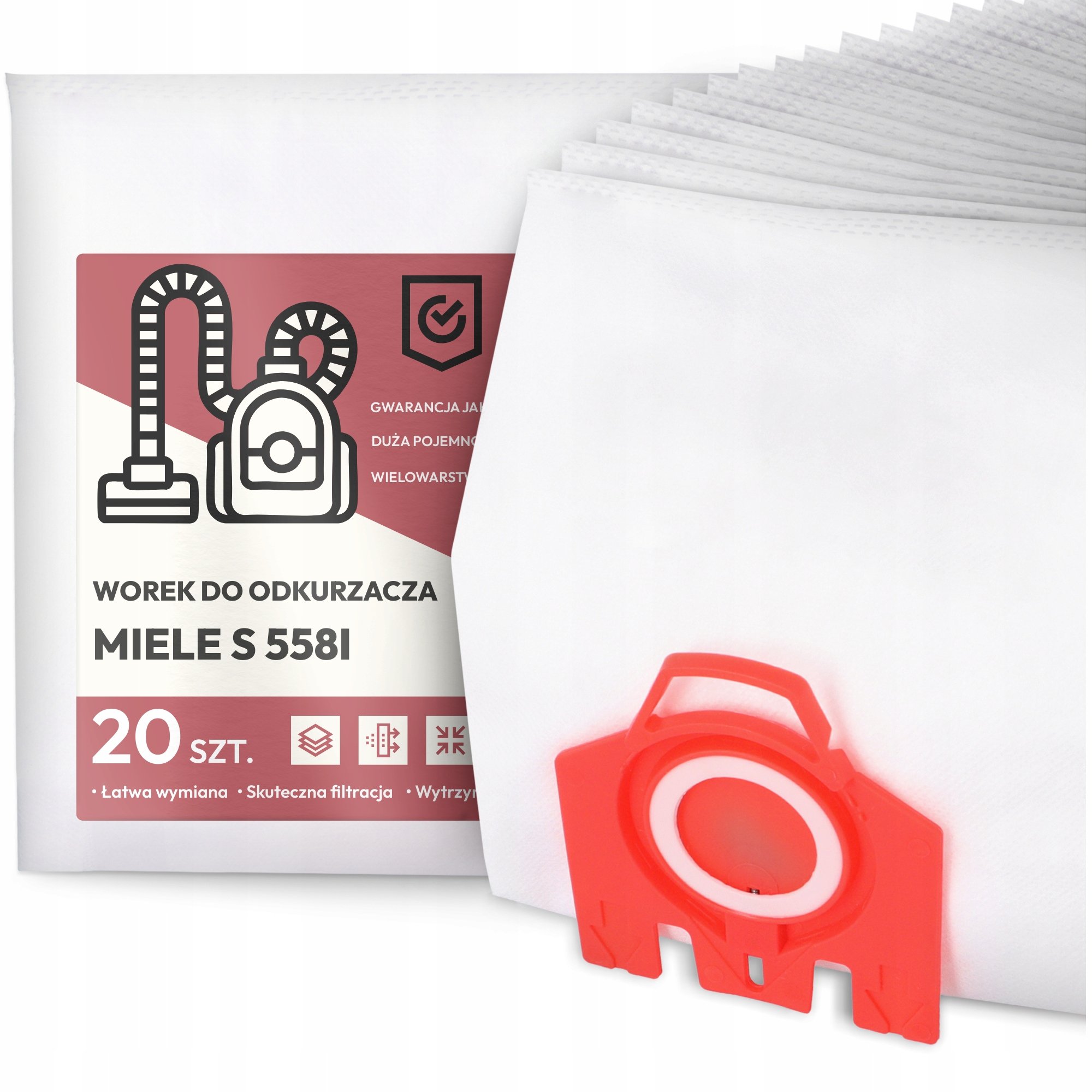 20x Worek do Odkurzacza Miele S 558I Syntetyczny Duży Mocny Torba Worki G9