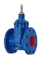 Akcesoria hydrauliczne - Zasuwa kołnierzowa "krótka" ZK2 SZ14 DIN F4 DN100 żeliwo szare GJL, bez kółka- rozmiar kółka: kwadrat 19. - miniaturka - grafika 1