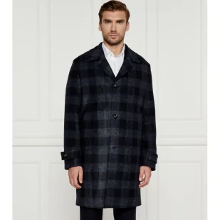BOSS BLACK Płaszcz Clark z dodatkiem wełny - Płaszcze męskie BOSS BLACK Płaszcz Clark z dodatkiem wełny - Płaszcze męskie - miniaturka - grafika 1