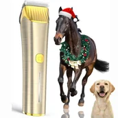 Maszynki i nożyczki dla psów - MASZYNKA DO STRZYŻENIA KONI PSÓW MOCNA CICHA LEKKA DO SIERŚCI PROFESJONALNA - miniaturka - grafika 1