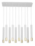 Lampy sufitowe - Sigma Sopel Grand lampa wisząca 10-punktowa biała/złota 33392 - miniaturka - grafika 1