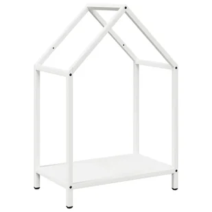 vidaXL Stojak na drewno opałowe, biały, 40x25x60 cm - Wózki magazynowe - miniaturka - grafika 1