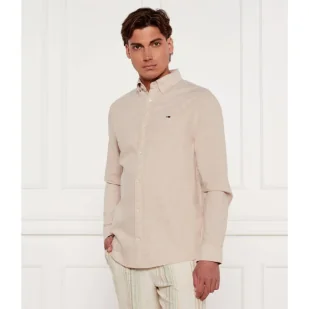Tommy Jeans Koszula Regular Fit z dodatkiem lnu - Koszule męskie - miniaturka - grafika 1