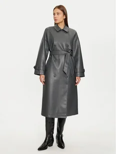 Vero Moda Trencz Amalie 10300822 Szary Regular Fit - Płaszcze damskie - miniaturka - grafika 1