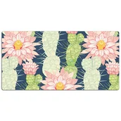 Podkładki na biurko - Mata z nadrukiem na biurko Kwiaty kaktusa 120x60 cm, Dywanomat - miniaturka - grafika 1