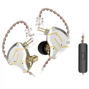 KZ ZS10 Pro Wired Earphone 4BA 1DD HiFi Bass with Mic - Glittering Gold - Słuchawki - miniaturka - grafika 1