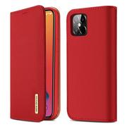 Etui i futerały do telefonów - Dux Ducis Wish skórzane etui pokrowiec ze skóry naturalnej iPhone 12 Pro Max czerwony Czerwony - miniaturka - grafika 1