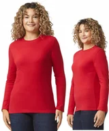 Koszulki męskie - Koszulka T-Shirt Długi Rękaw Bawełna SOFTSTYLE Gildan GI64400 CZERWONA L - miniaturka - grafika 1