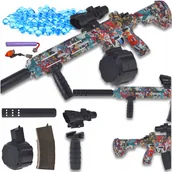 Zabawki militarne - BEZPIECZNY DUŻY KARABIN AUTOMATYCZNY AKUMULATOR ZESTAW NA KULKI ŻELOWE - miniaturka - grafika 1