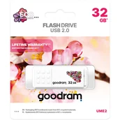 Pendrive - GOODRAM UME2 32GB biały USB 2.0 UME2-0320W0R11-SP wer.SPRING - miniaturka - grafika 1