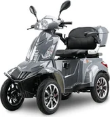 Skutery - Bili Bike Czterokołowy skuter elektryczny SHINO QUADRO GEL szary - miniaturka - grafika 1