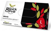 Rękawiczki jednorazowe - Black Olive Black Olive rękawiczki ochronne jednorazowe nitrylowe czarne L 100 szt - miniaturka - grafika 1
