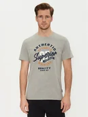 Koszulki męskie - Blend T-Shirt 20717758 Szary Regular Fit - miniaturka - grafika 1