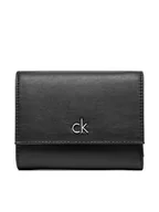 Portfele - Calvin Klein Mały Portfel Damski Ck Daily Medium Trifold_Pbl K60K612851 Czarny - miniaturka - grafika 1
