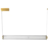 Lampy sufitowe - Lampa zawieszana Como 1232 Zuma LED 39W 2700-6500K podłużna przezroczysty mosiądz - miniaturka - grafika 1