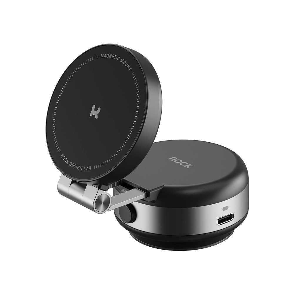 Rock Uchwyt Samochodowy Q16 elektryczny próżniowy magnetyczny czarny