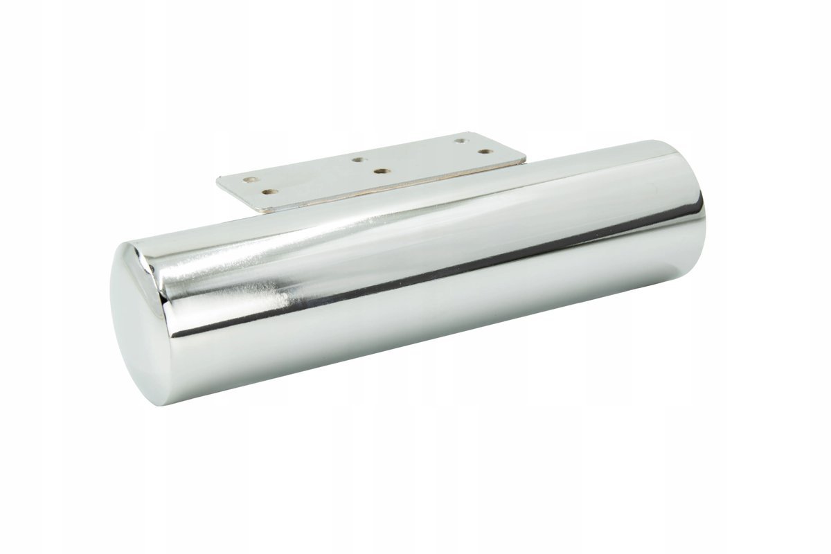 Noga stopka metalowa meblowa Baryłka srebrny chrom fi 50 mm długość 200mm