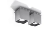 Lampy sufitowe - Sollux Lighting Plafon QUAD 2 szary - miniaturka - grafika 1