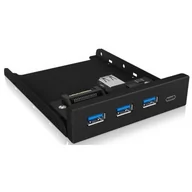 Huby USB - Icy Box RaidSonic RaidSonic IB-HUB1418-i3 USB hub - 4 - Czarny IB-HUB1418-I3 - miniaturka - grafika 1