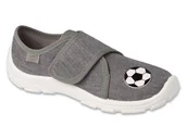 Buty dla chłopców - Kapcie dziecięce Befado 974Y585 trampki chłopięce na rzep szare wygodne-32 - miniaturka - grafika 1