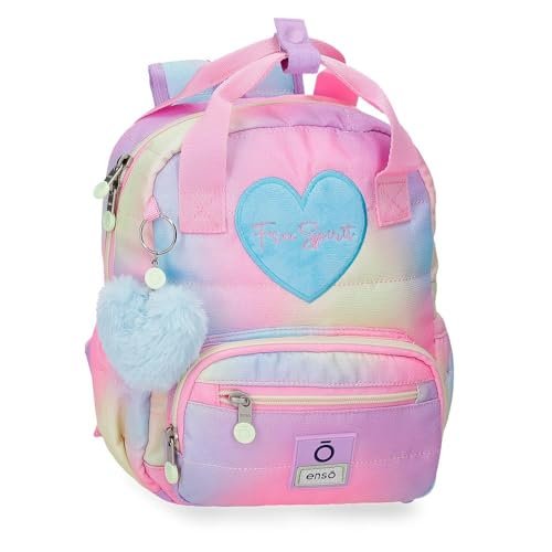 Enso Free Spirit Plecak na laptopa Wielobarwny 23x28x10 cms Poliester 6,44L, Biały, Talla única, Regulowany plecak