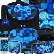Plecaki szkolne i tornistry - Tornister Plecak Szkolny Dla Chłopca Gracza Pixele Blue Pad W Pady - miniaturka - grafika 1