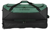 Torby podróżne - Torba Podróżna na kółkach Travelite Basics 70cm Czarno Zielona poszerzana - miniaturka - grafika 1