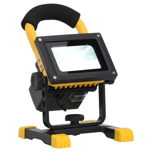 vidaXL Reflektor LED akumulator i uchwyt 10 W zimne białe światło 149666 - Lampy pozostałe - miniaturka - grafika 1