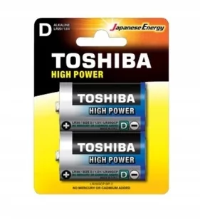 Toshiba Baterie alkaliczne LR20GCP, 2 szt - Ładowarki i akumulatory - miniaturka - grafika 1