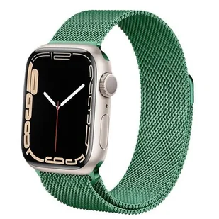 Crong Milano Steel - Pasek ze stali nierdzewnej do Apple Watch 42/44/45 mm (zielony) - Akcesoria do smartwatchy - miniaturka - grafika 3