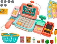 Zabawy w naśladowanie dorosłych - Kasa Dla Dzieci Kasa Fiskalna Sklepowa Happy 2 Supermaket Sklep Zabawka Kasa Zabawkowa Kasy Sklepowe Dla Dziecka - miniaturka - grafika 1