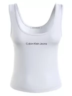 Koszulki i topy damskie - Calvin Klein Top w kolorze białym - miniaturka - grafika 1