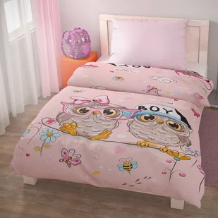 Bawełniana pościel dziecięca PUHU różowy, 140 x 200 cm, 70 x 90 cm, 140 x 200 cm, 70 x 90 cm - Pościel dla dzieci - miniaturka - grafika 1