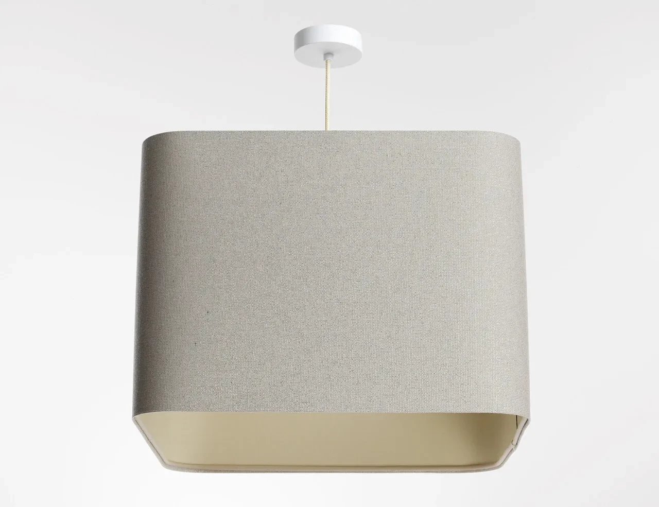 Lampa wisząca KWADRO LEN 007-40w20 jasnobeżowa BPS KONCEPT