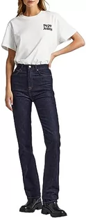 Spodnie damskie - Pepe Jeans Jeansy damskie Cleo Raw, Niebieski (denim), 25W / 32L - grafika 1