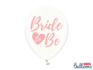 Party Deco Balony przezroczyste z różowym nadrukiem Bride to be - 30 cm - 50 szt. SB14C-205-099P - Wesele i ślub - miniaturka - grafika 1
