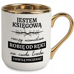 KUBEK ELEGANT PREZENT DLA KSIĘGOWEJ RZECZY NIEMOŻLIWE ROBIĘ OD RĘKI WZORY - Kubki - miniaturka - grafika 1