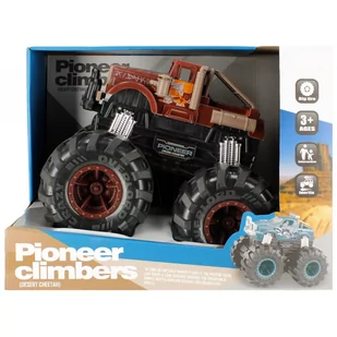 Brązowy samochód terenowy z dużymi kołami, 3+ MEGA CREATIVE Uniwersalny - Samochody i pojazdy dla dzieci - miniaturka - grafika 1