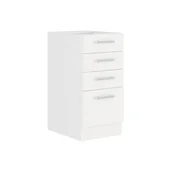 Szafki kuchenne - Szafka Dolna Stojąca 4 Szuflady 40D 4S Eko White Stolarz Lempert Biały - miniaturka - grafika 1