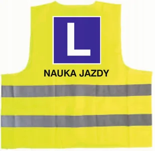 Kamizelka odblaskowa z nadrukiem NAUKA JAZDY rozmiar M - Odzież robocza - miniaturka - grafika 1