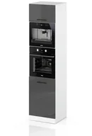 Szafki kuchenne - Słupek Kuchenny Stojący 60cm Piekarnik Mikrofala S60m Spremium Szary Połysk - miniaturka - grafika 1