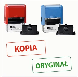 ZESTAW PIECZĄTEK: KOPIA + ORYGINAŁ, Colop 20, 14x38mm, automat, nowe, 2szt - Pieczątki - miniaturka - grafika 1