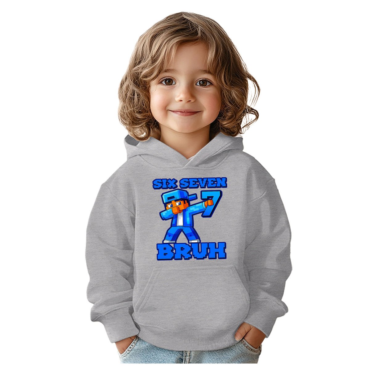 BLUZA DZIECIĘCA Z KAPTUREM 67 SIX SEVEN BRUH 134-140 DLA DZIECKA PREZENT