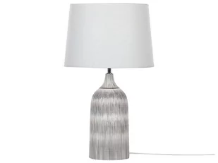 Lampa Stołowa Ceramiczna Szara Georgina - Lampy stojące - miniaturka - grafika 1