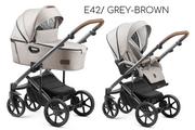 Wózki dziecięce - JEDO TAMEL 2W1 E42/ Grey-Brown - miniaturka - grafika 1