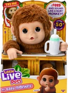 Zabawki interaktywne dla dzieci - Little Live Pets LITTLE LIVE PETS MY BABY MONKEY - miniaturka - grafika 1