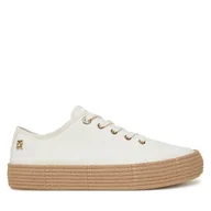 Espadryle damskie - Espadryle Tommy Hilfiger Vulc Espadrille Sneaker FW0FW08404 Biały - miniaturka - grafika 1