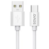 Kable USB - KABEL USB-A – USB-C, 3 M, BIAŁY, CL-168 - miniaturka - grafika 1