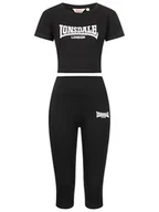 Zestawy damskiej odzieży sportowej - Lonsdale Damski dres treningowy IXWORTH, czarny/biały, M - miniaturka - grafika 1