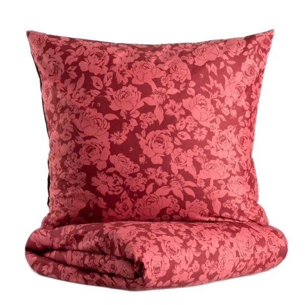 Pościel MARGOT z mikrofibry bordowa we wzór 160x200 + 2*70x80 cm HOMLA